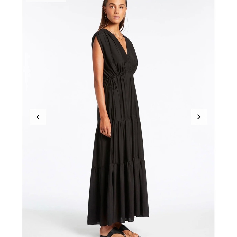 Jetset Australia tiered‎ black maxi dress size 6/small